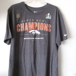 Denver Broncos Super Bowl 50 Champions NFL Nike Shirt Mens S/S Sz XL